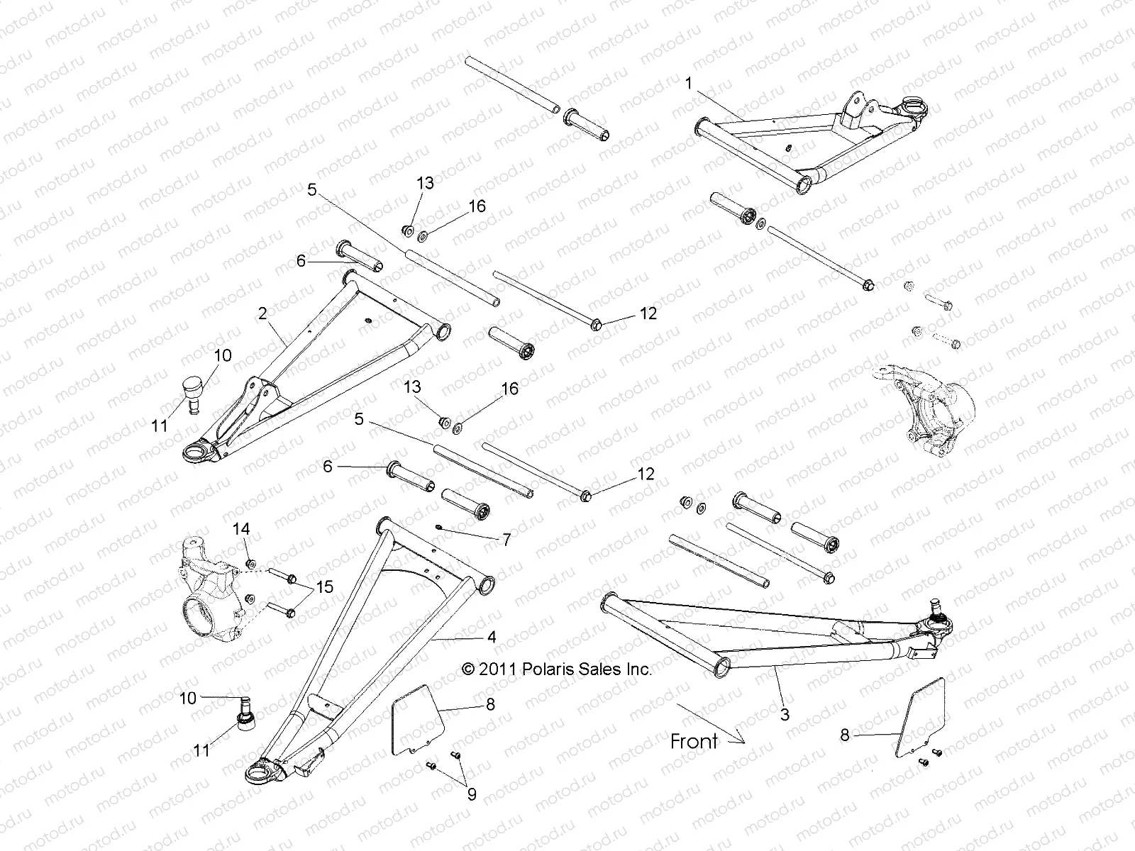 SUSPENSION | SUSPENSION, FRONT CONTROL ARMS - R12XE7EFX (49RGRSUSPFRT12RZR4I)