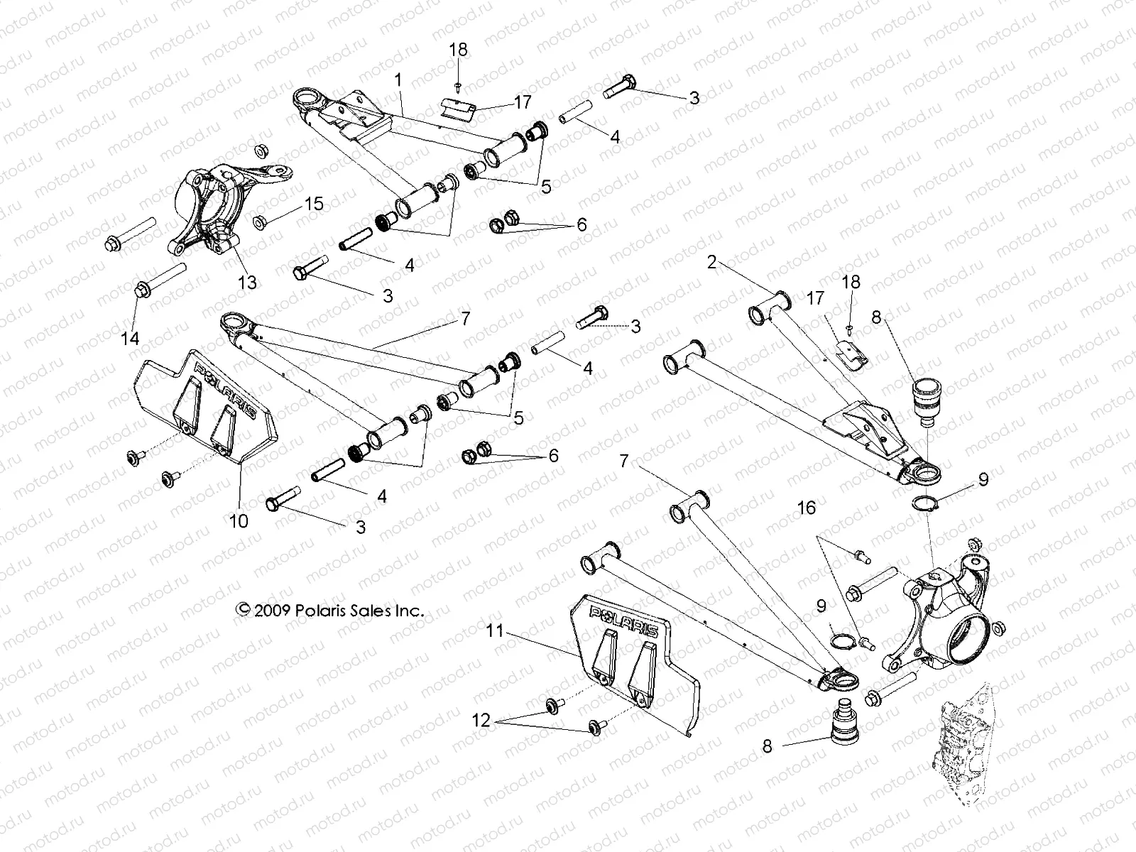 SUSPENSION | SUSPENSION, FRONT CONTROL ARMS - R14TH90DG (49RGRSUSPFRT108004X4)