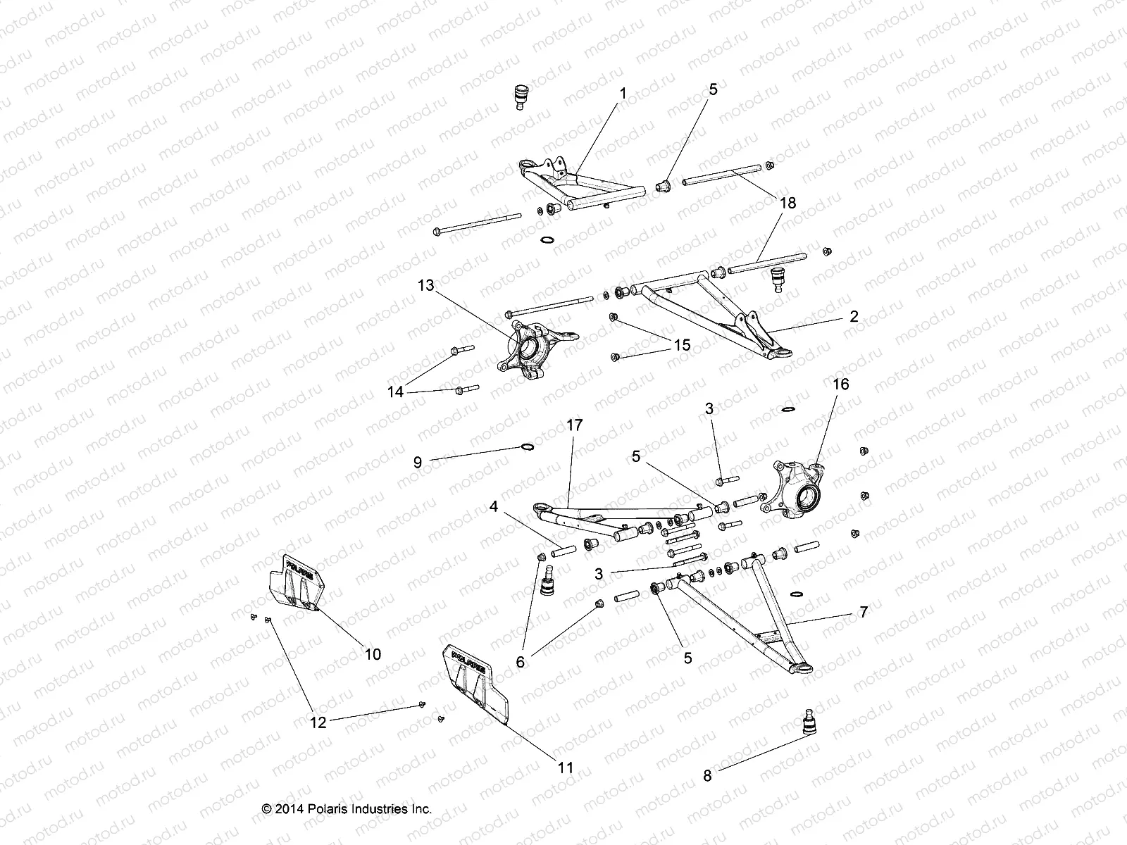 SUSPENSION | SUSPENSION, FRONT CONTROL ARMS - R15RTAD1FA (49RGRSUSPFRT151KDSL)