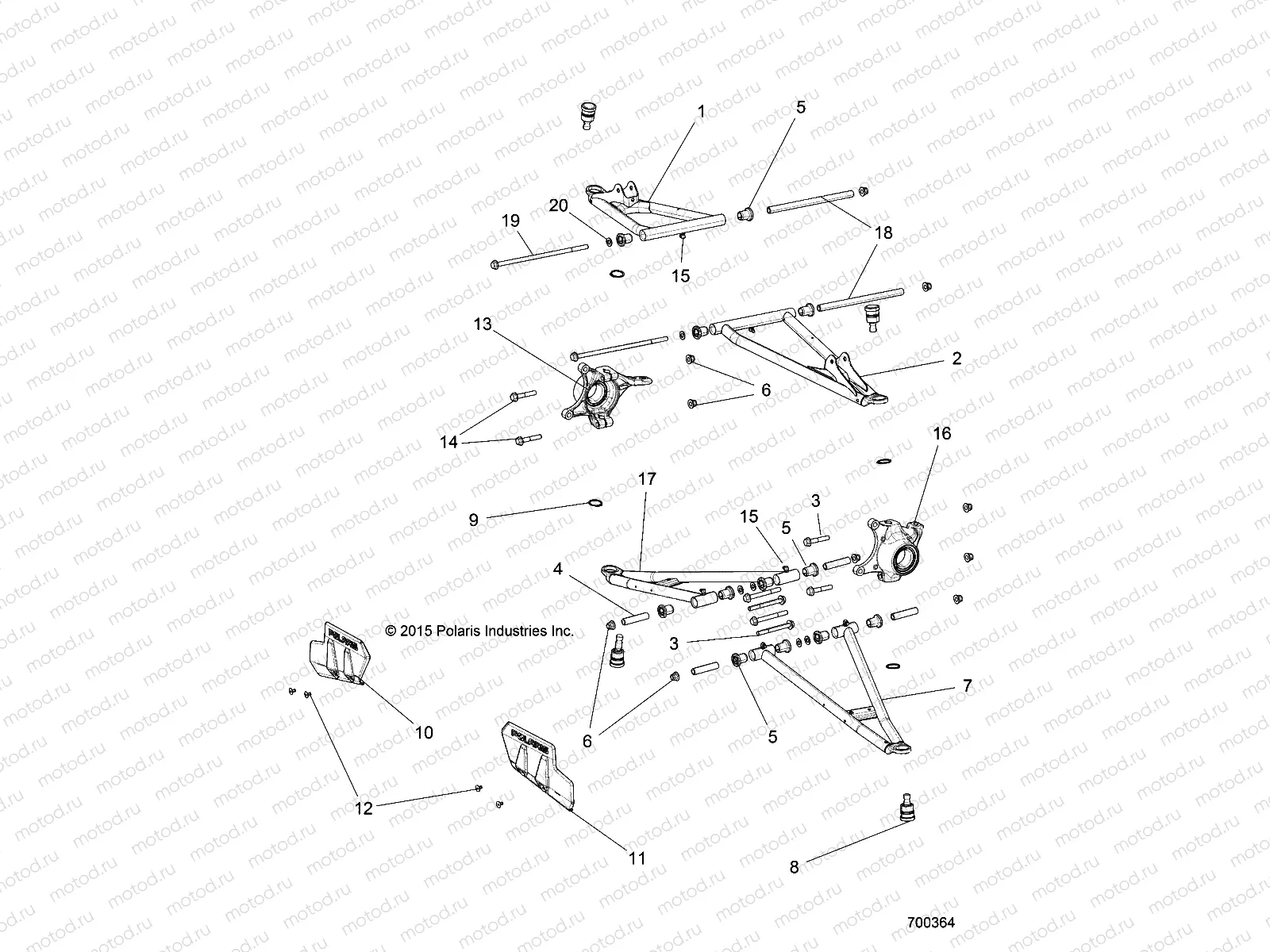 SUSPENSION | SUSPENSION, FRONT CONTROL ARMS - R16RTED1F1 (700364)