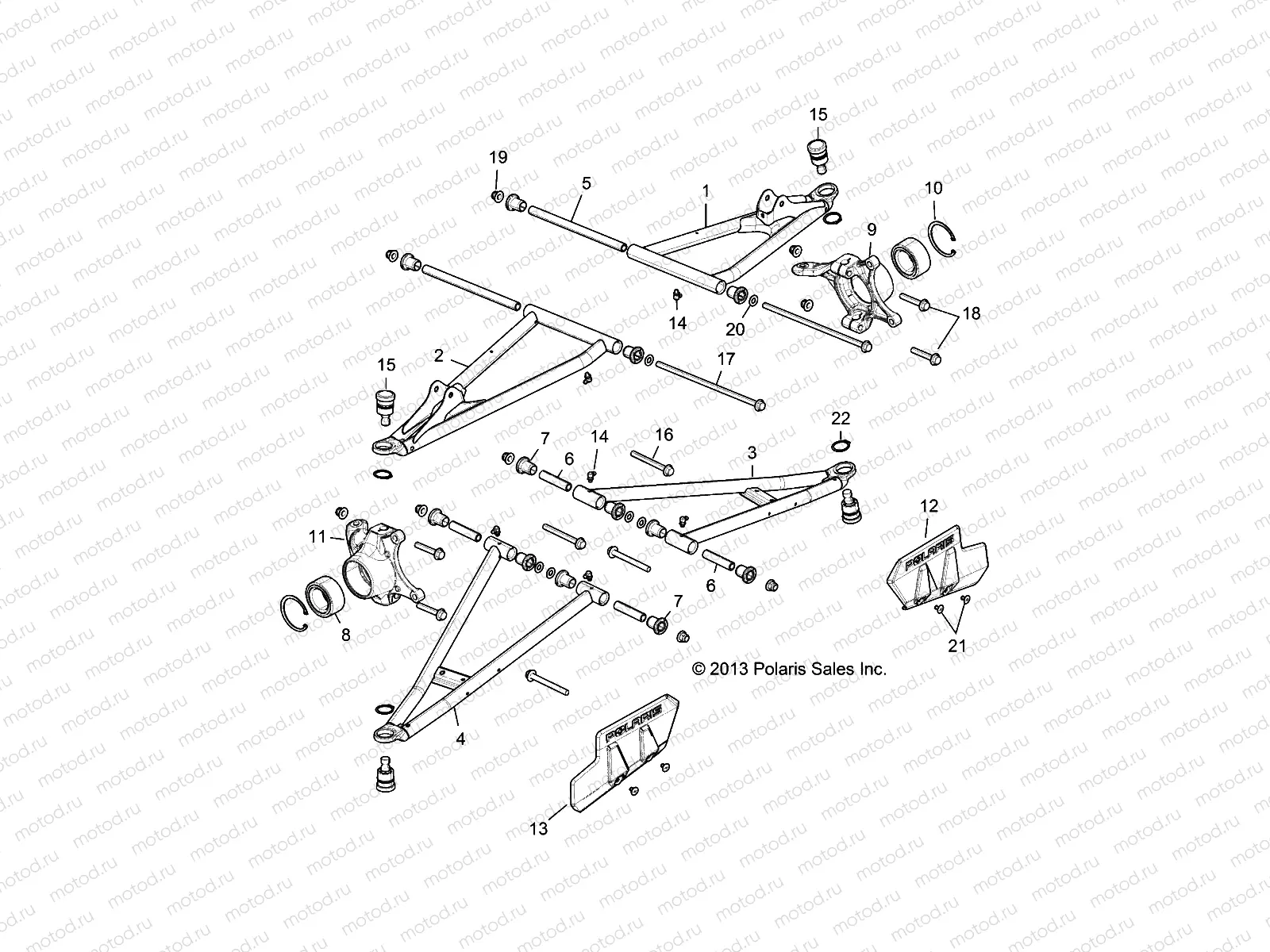 SUSPENSION | SUSPENSION, FRONT CONTROL ARMS - R16RUA/RUE/RVA/RVE ALL OPTIONS (49RGRSUSPFRT14CREW)