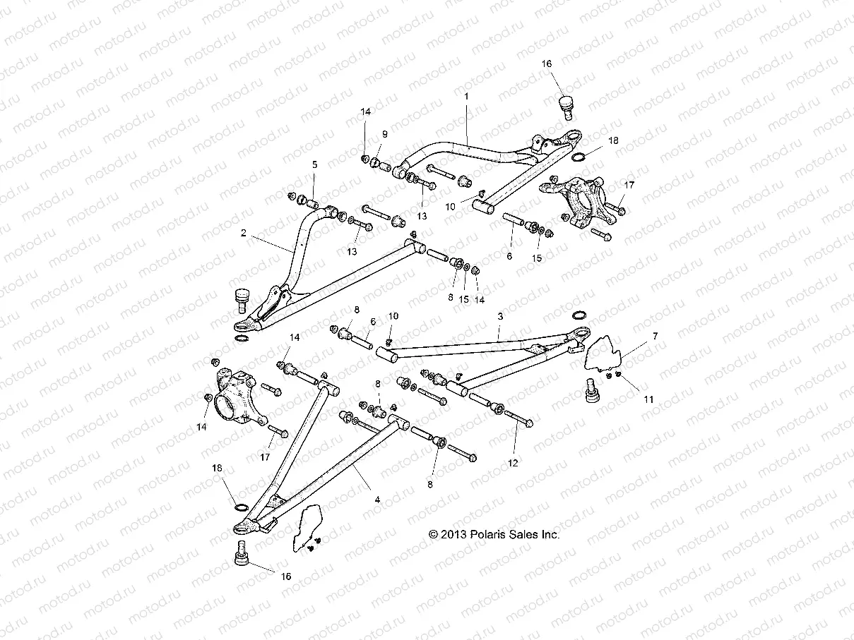 SUSPENSION | SUSPENSION, FRONT CONTROL ARMS - Z14ST1EAM/EAW/EAK/EAN/EFW (49RGRSUSPFRT14RZR1000)