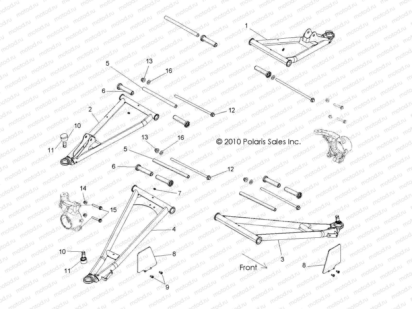 SUSPENSION | SUSPENSION, FRONT CONTROL ARMS - Z14VE76FX/FI (49RGRSUSPFRT11RZRSI)