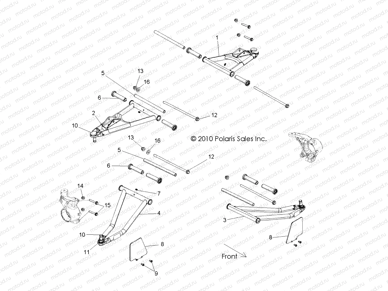 SUSPENSION | SUSPENSION, FRONT CONTROL ARMS - Z14VH57AD/6EAI/6EAW (49RGRSUSPFRT11RZR)