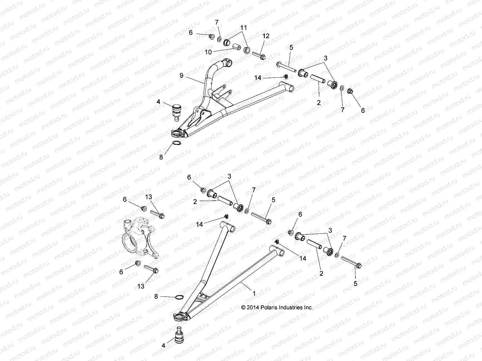 SUSPENSION | SUSPENSION, FRONT CONTROL ARMS - Z15VCE87AT/AV (49RGRSUSPFRT15RZR900)