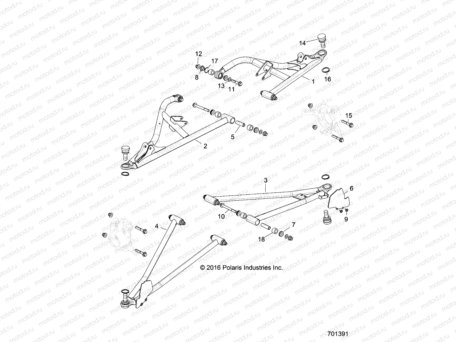 SUSPENSION | SUSPENSION, FRONT CONTROL ARMS - Z17VDE92NG/NM/NK (701391)