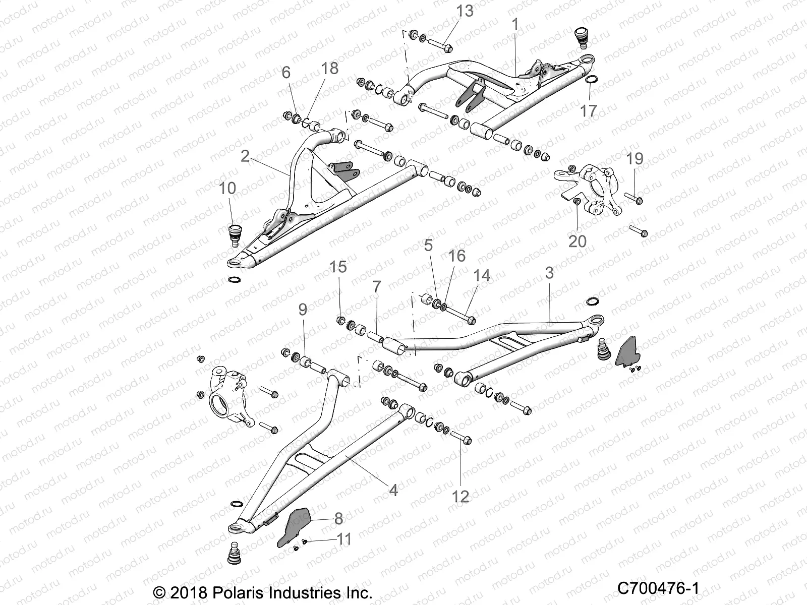 SUSPENSION | SUSPENSION, FRONT CONTROL ARMS - Z19VEE92AM/BM (C700476-1)