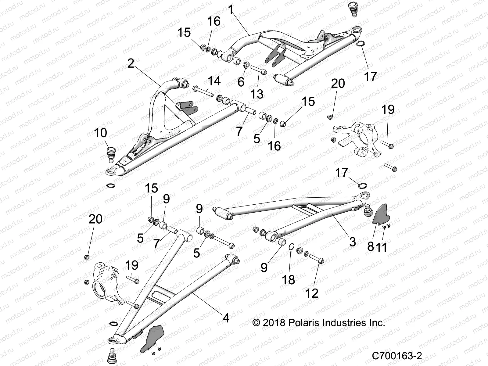 SUSPENSION | SUSPENSION, FRONT CONTROL ARMS - Z19VEL92AK/BK/AR/BR/LR/AM/BM (C700163-2)