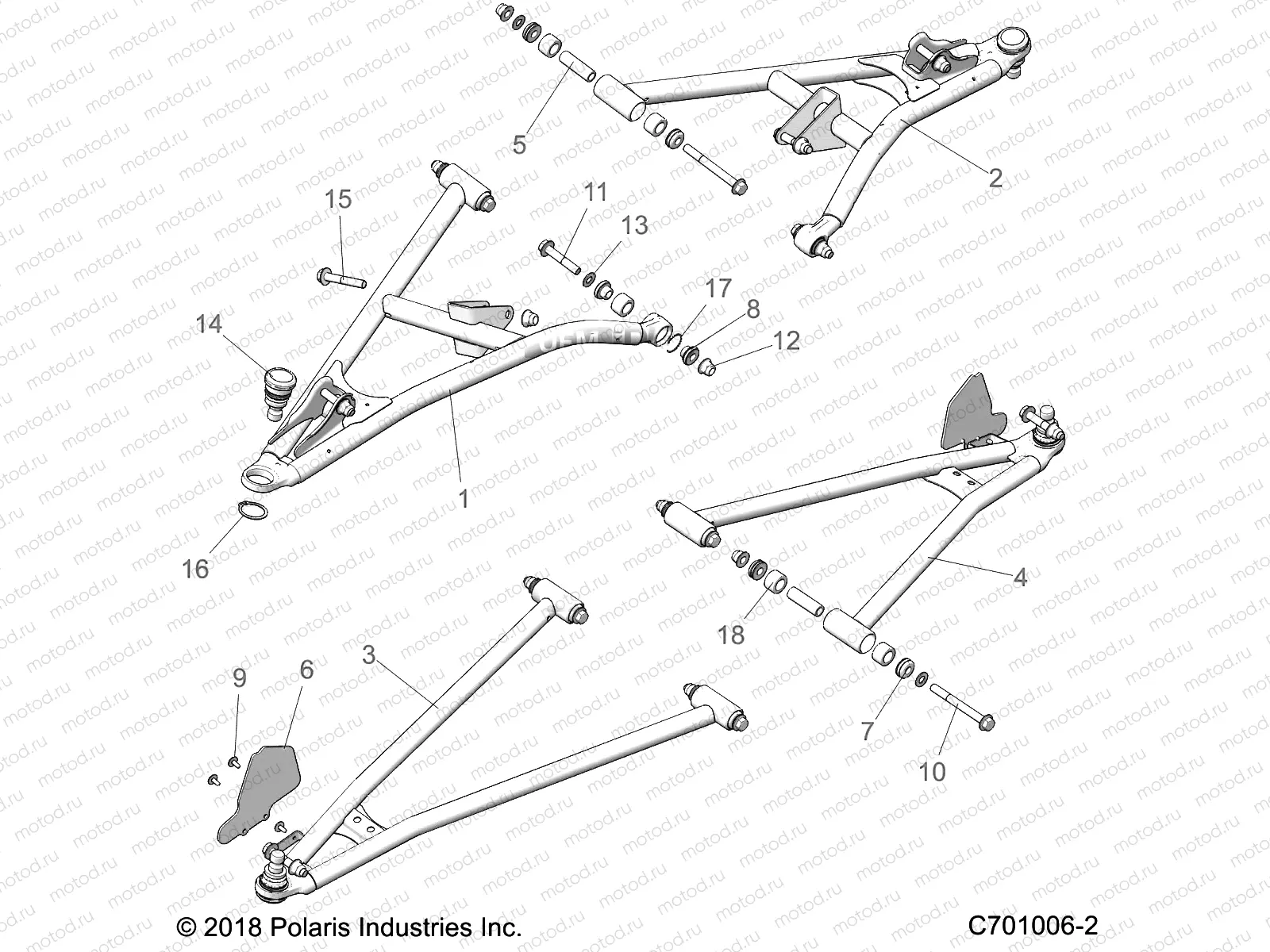 SUSPENSION | SUSPENSION, FRONT CONTROL ARMS - Z20NAE92AL/AR/BL/BR/F92AL/AR (C701006-2)