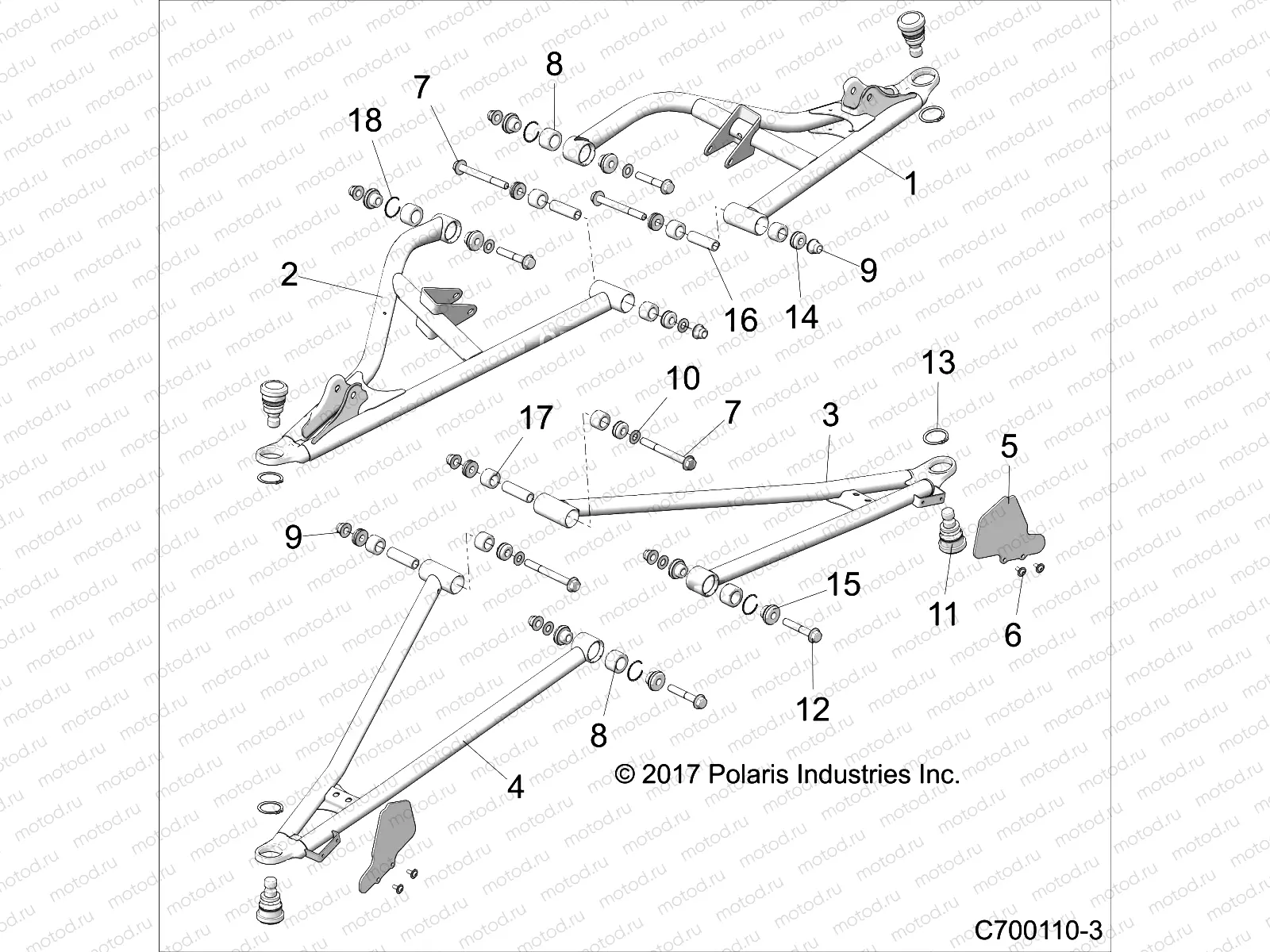 SUSPENSION | SUSPENSION, FRONT CONTROL ARMS - Z20S1E99AG/AK/BG/BK (C700110-3)