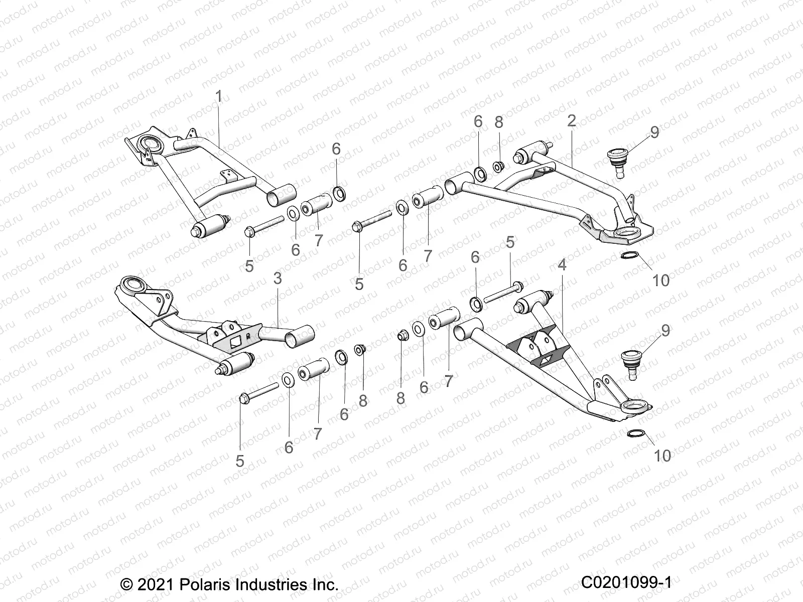 SUSPENSION | SUSPENSION, FRONT CONTROL ARMS - Z21HCB18B2 (C0201099-1)