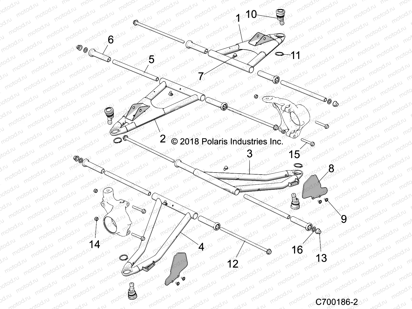 SUSPENSION | SUSPENSION, FRONT CONTROL ARMS - Z22CHA57A2/K2 (C700186-2)