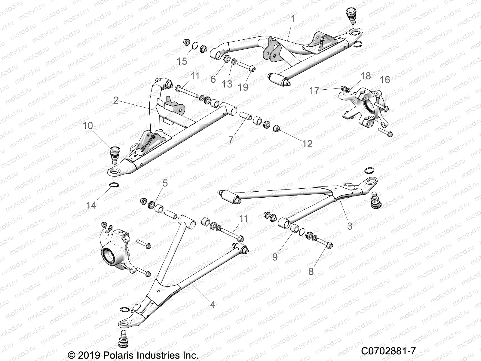 SUSPENSION | SUSPENSION, FRONT CONTROL ARMS - Z22M4E92AD/AG/AJ/BD/BG/BJ (C0702881-7)