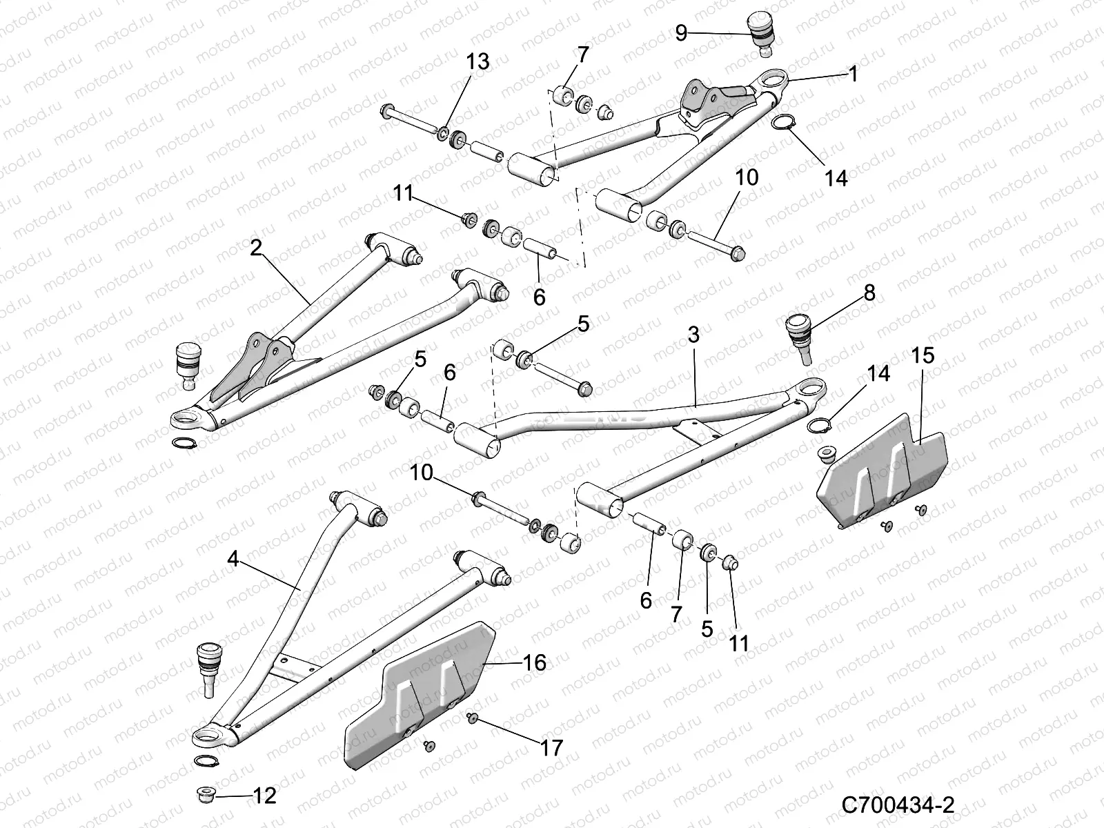SUSPENSION | SUSPENSION, FRONT - D20BEP99A4/B4/GP99A4 (C700434-2)