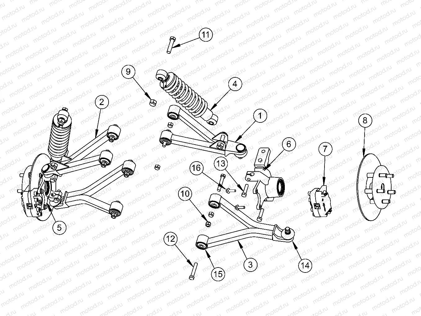 SUSPENSION | SUSPENSION, FRONT - e6/eLXD (49GEMSUSP11FRTE6)