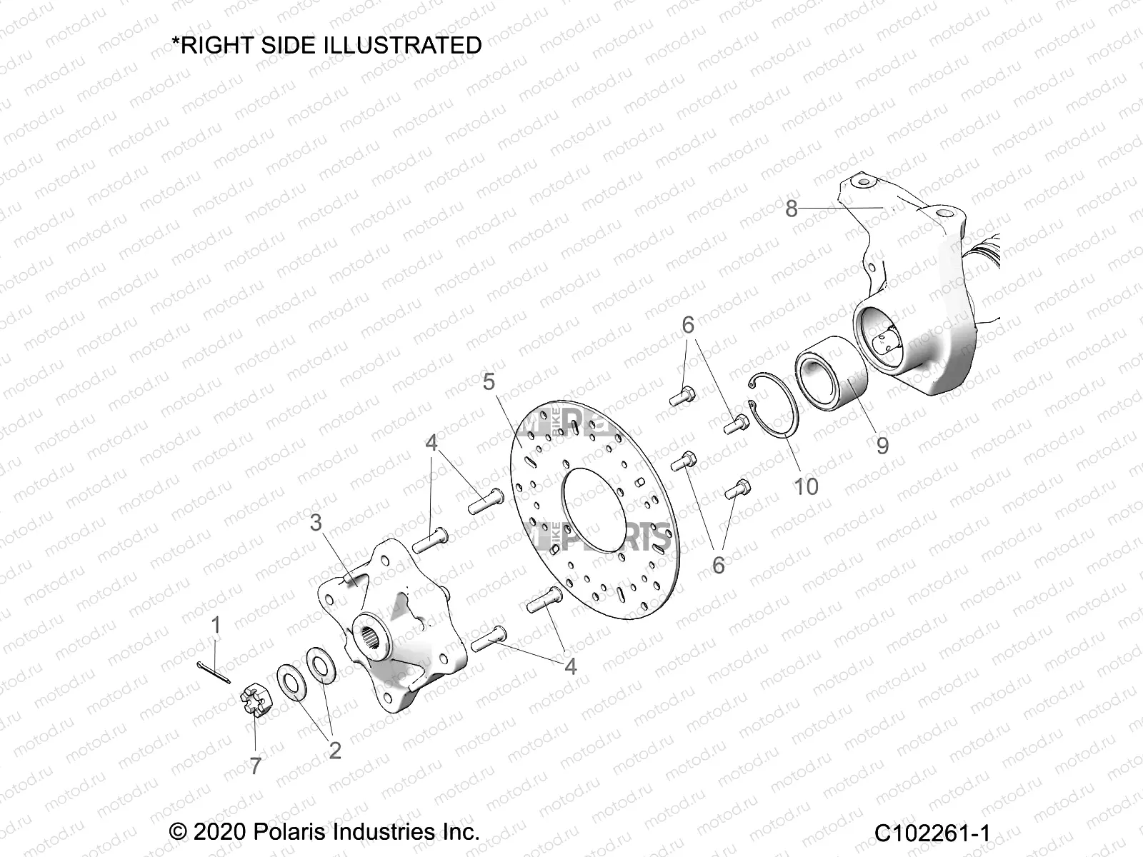 SUSPENSION | SUSPENSION, FRONT HUB, CARRIER, and BRAKE DISC - A22SHR57AJ (C102261-1)