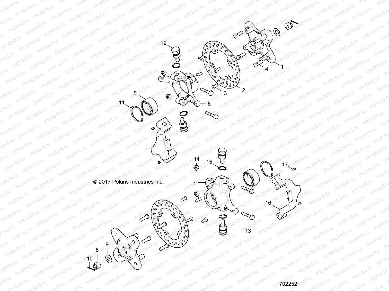 SUSPENSION | SUSPENSION, FRONT HUB - G21GAJ99AC/AW/BC/BW (702252)