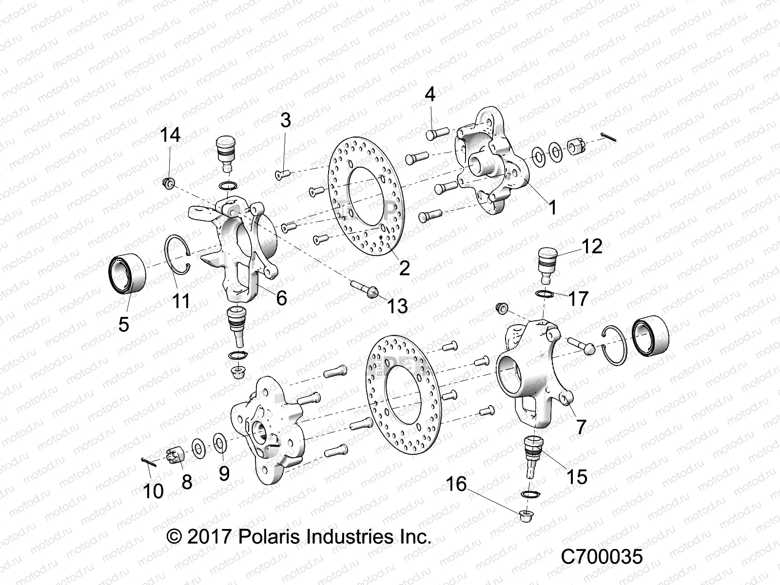 SUSPENSION | SUSPENSION, FRONT HUB - R21RSM99AG (C700035)