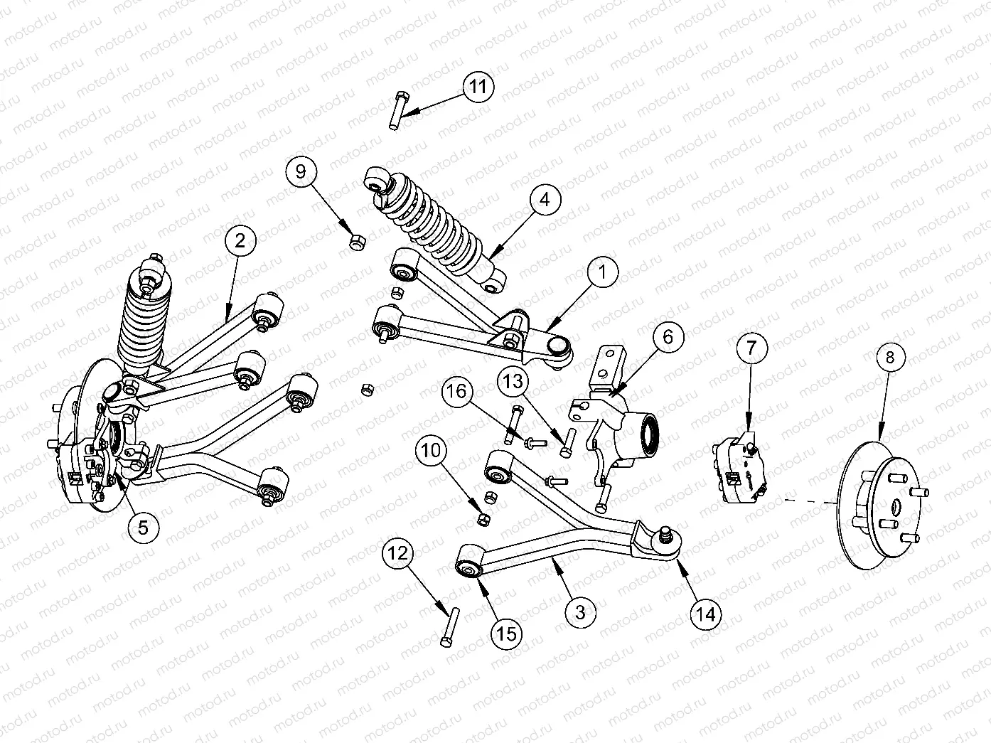SUSPENSION | SUSPENSION, FRONT - L12G2A/L12G4A/L12G2S/L12G4S/L12G2L (49GEMSUSP11FRTE2)