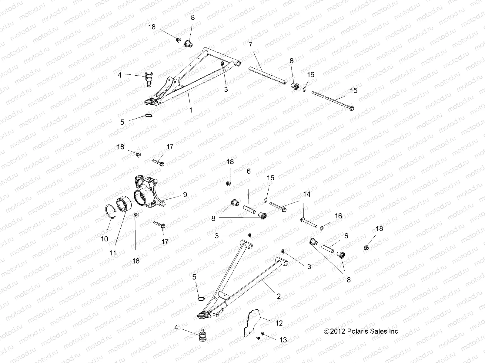 SUSPENSION | SUSPENSION, FRONT - R14UH88/9E/9EAN/9EAI/9EAIC ALL OPTIONS (49RGRSUSPFRT13900XP)