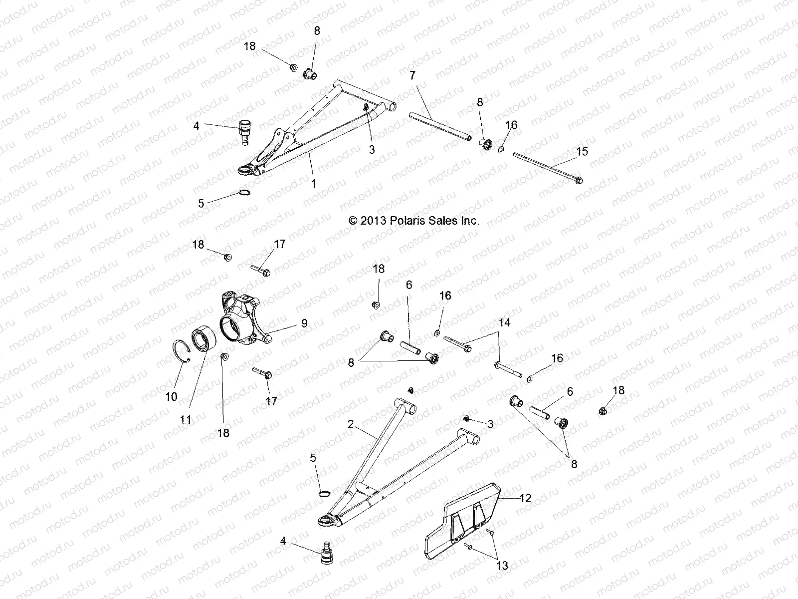 SUSPENSION | SUSPENSION, FRONT - R151DPD1AA/2D (49BRUTUSSUSP13)