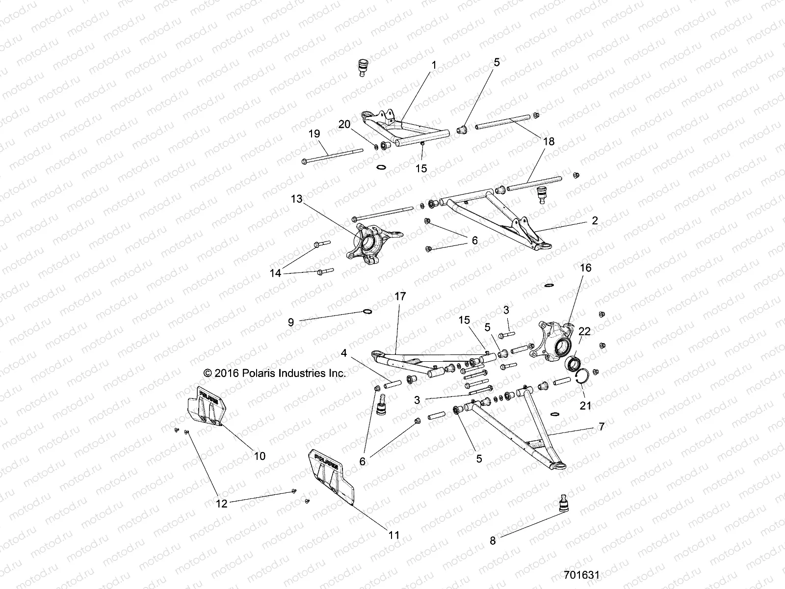 SUSPENSION | SUSPENSION, FRONT - R17RTE87FU/F1/S87CU/C1/FU/F1 (701631)