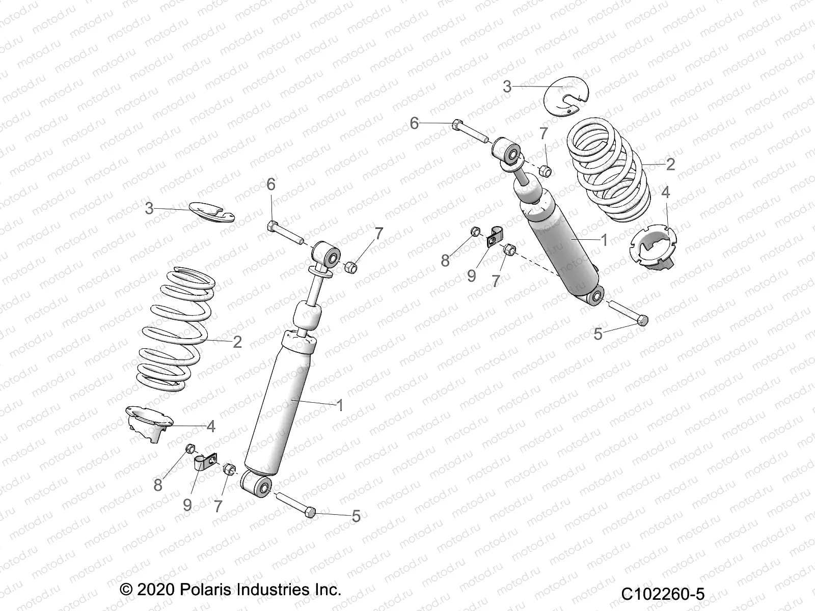 SUSPENSION | SUSPENSION, FRONT SHOCK - A22SJS57CX/CL (C102260-5)