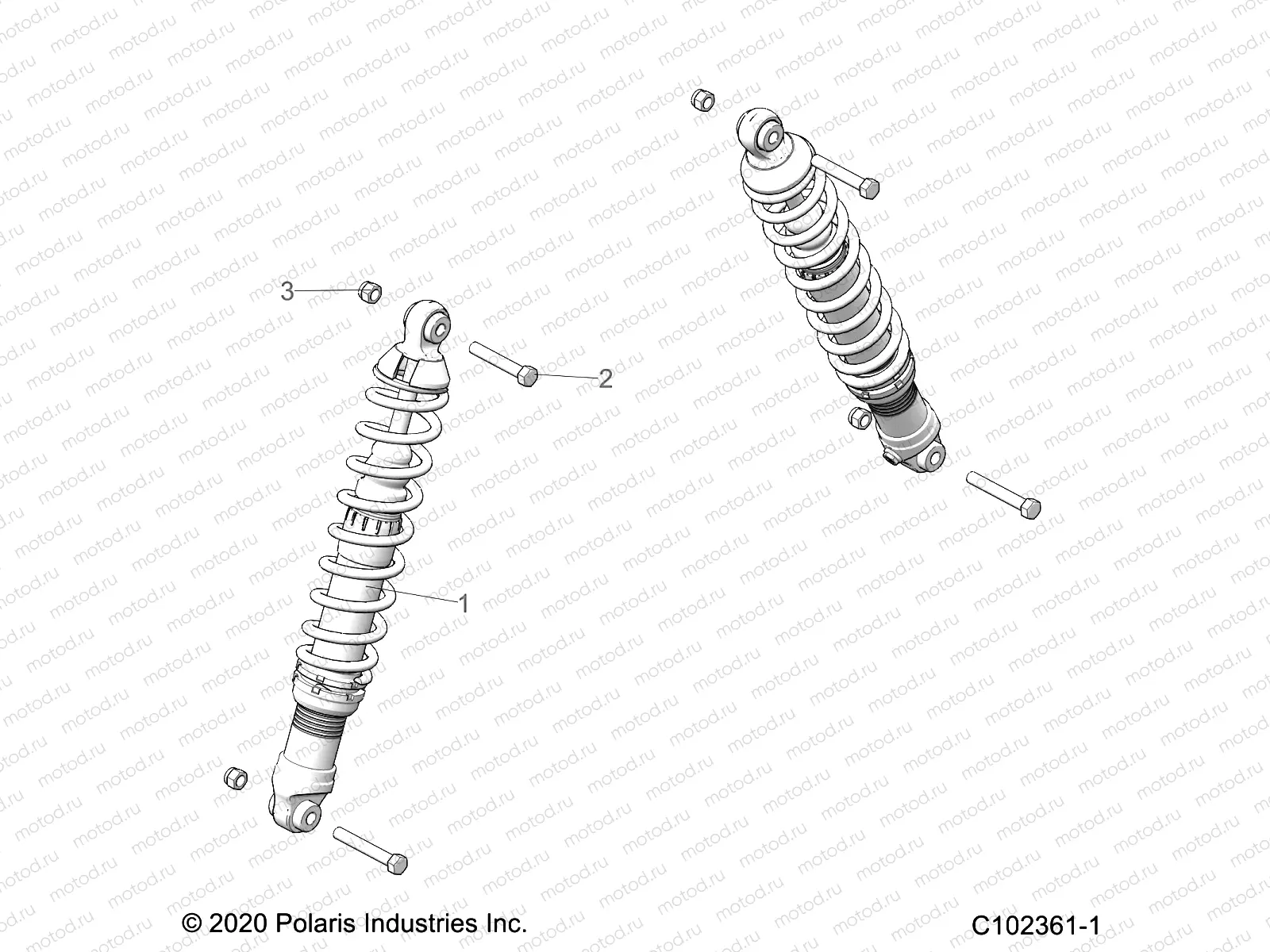 SUSPENSION | SUSPENSION, FRONT SHOCK - A23SHS57CP (C102361-1)