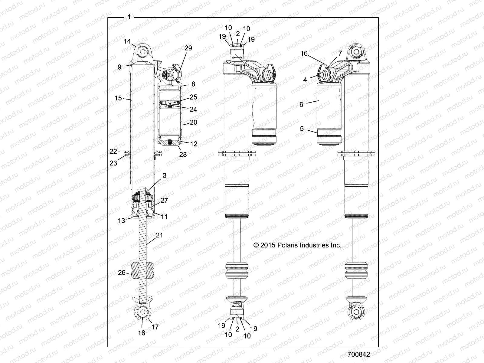 SUSPENSION | SUSPENSION, FRONT SHOCK INTERNALS - G20GAD99AK/AS/BK/BS (700842)