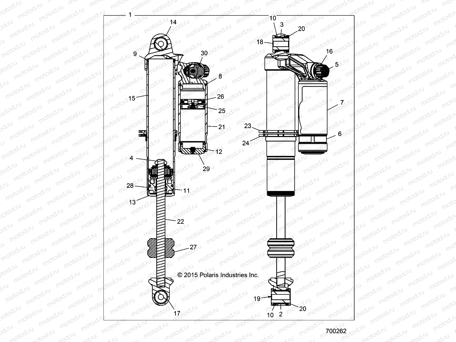 SUSPENSION | SUSPENSION, FRONT SHOCK INTERNALS - Z17VAX87AK (700262)