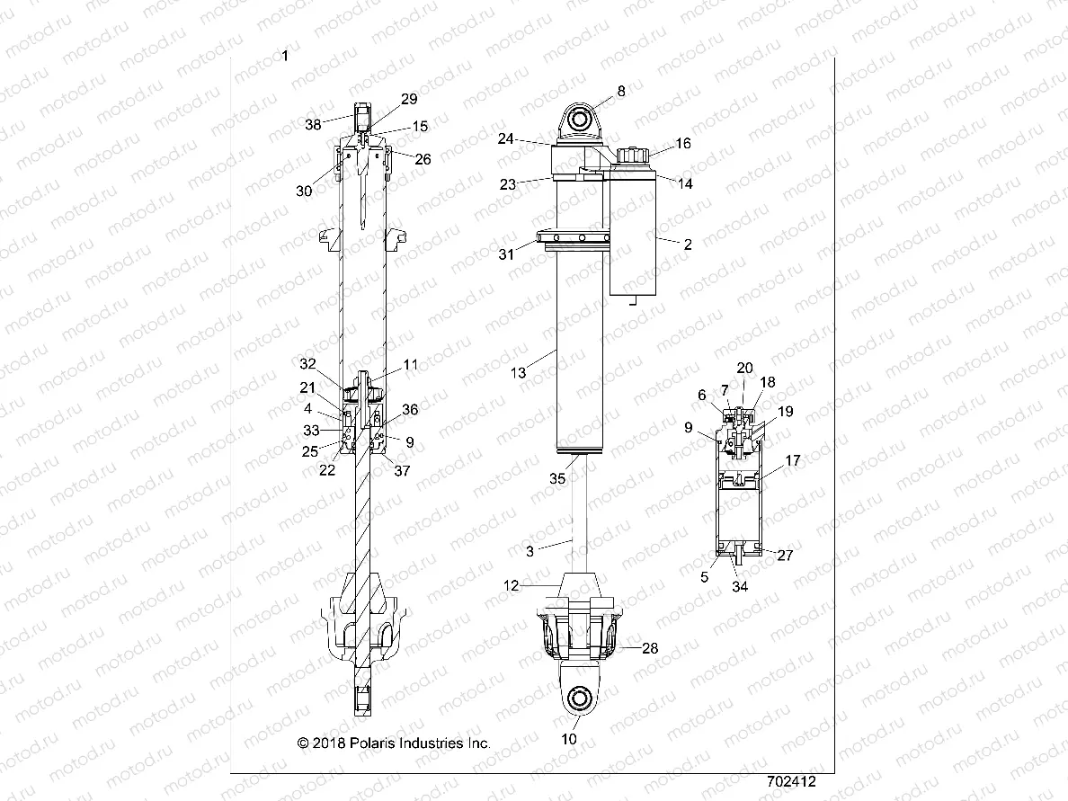 SUSPENSION | SUSPENSION, FRONT SHOCK INTERNALS - Z17VFE99NM (702412)