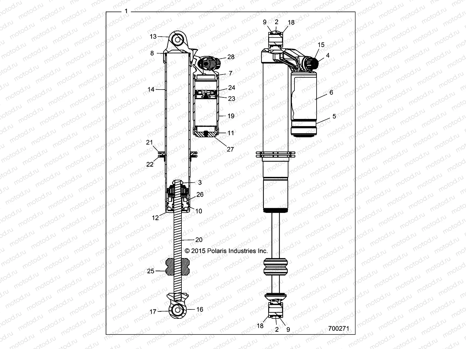 SUSPENSION | SUSPENSION, FRONT SHOCK INTERNALS - Z18VBE87F2/S87C2 (700271)