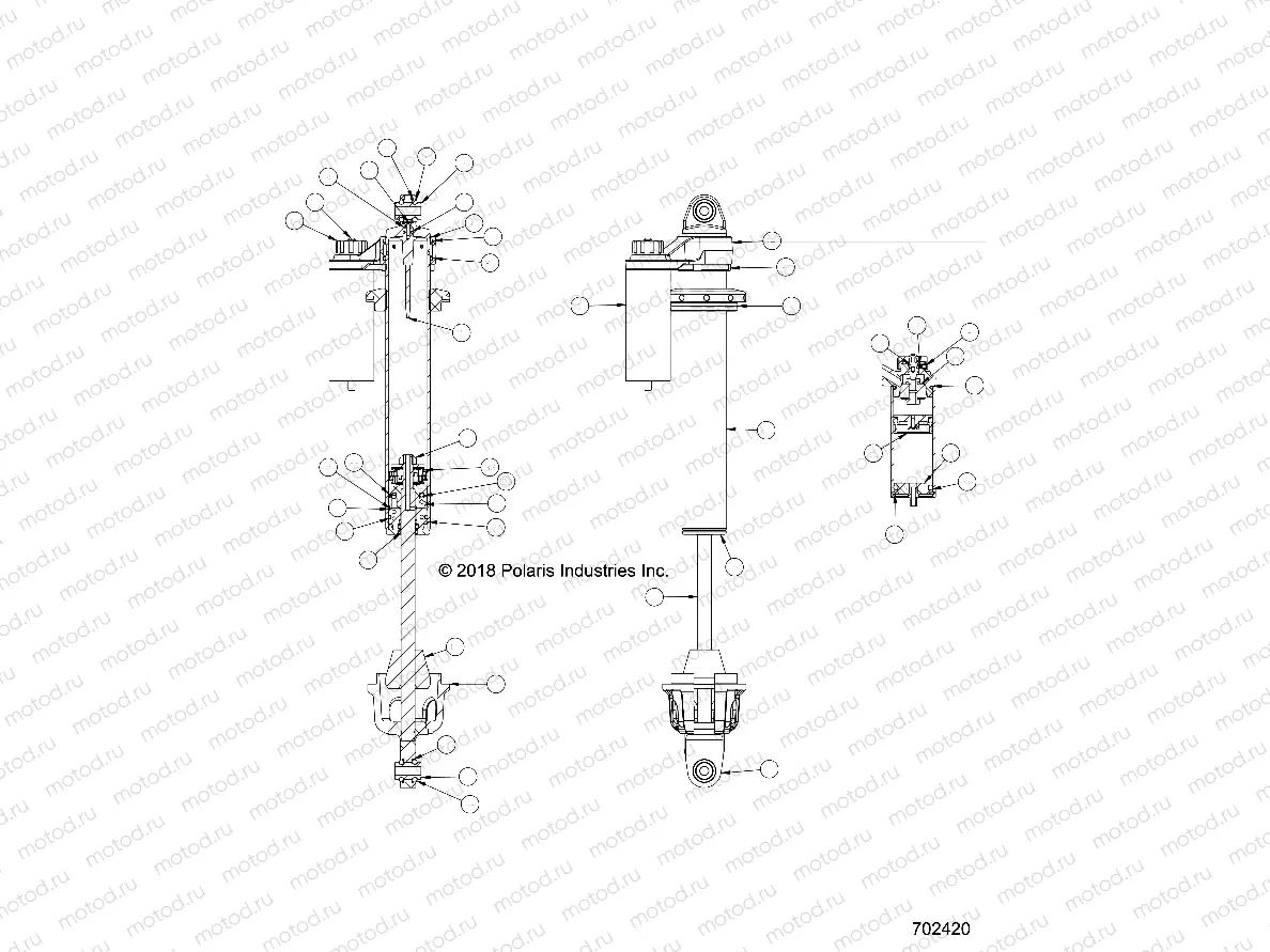 SUSPENSION | SUSPENSION, FRONT SHOCK INTERNALS - Z18VDE99FK/S99CK/FK (702420)