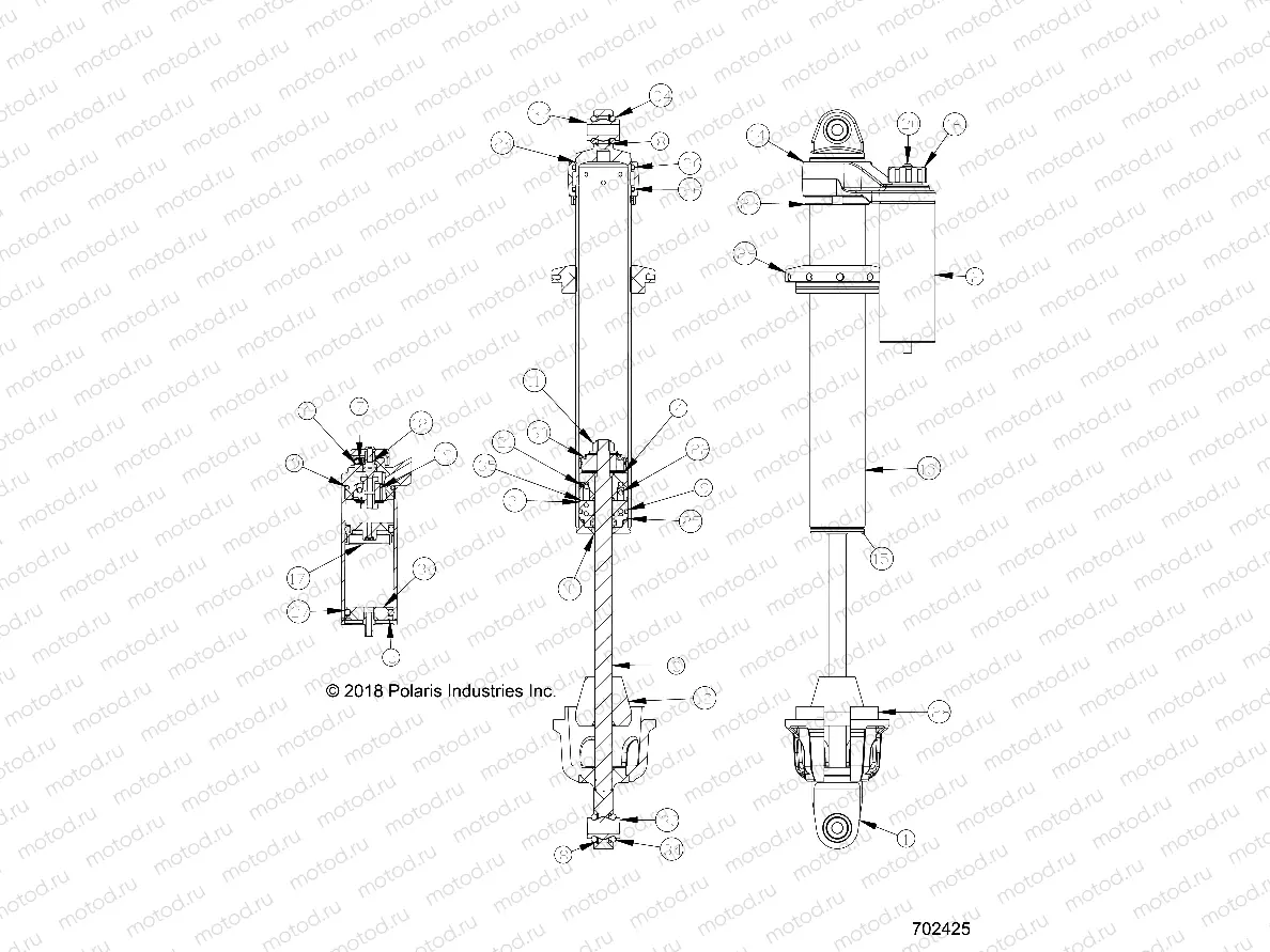 SUSPENSION | SUSPENSION, FRONT SHOCK INTERNALS - Z18VFM99AL (702425)