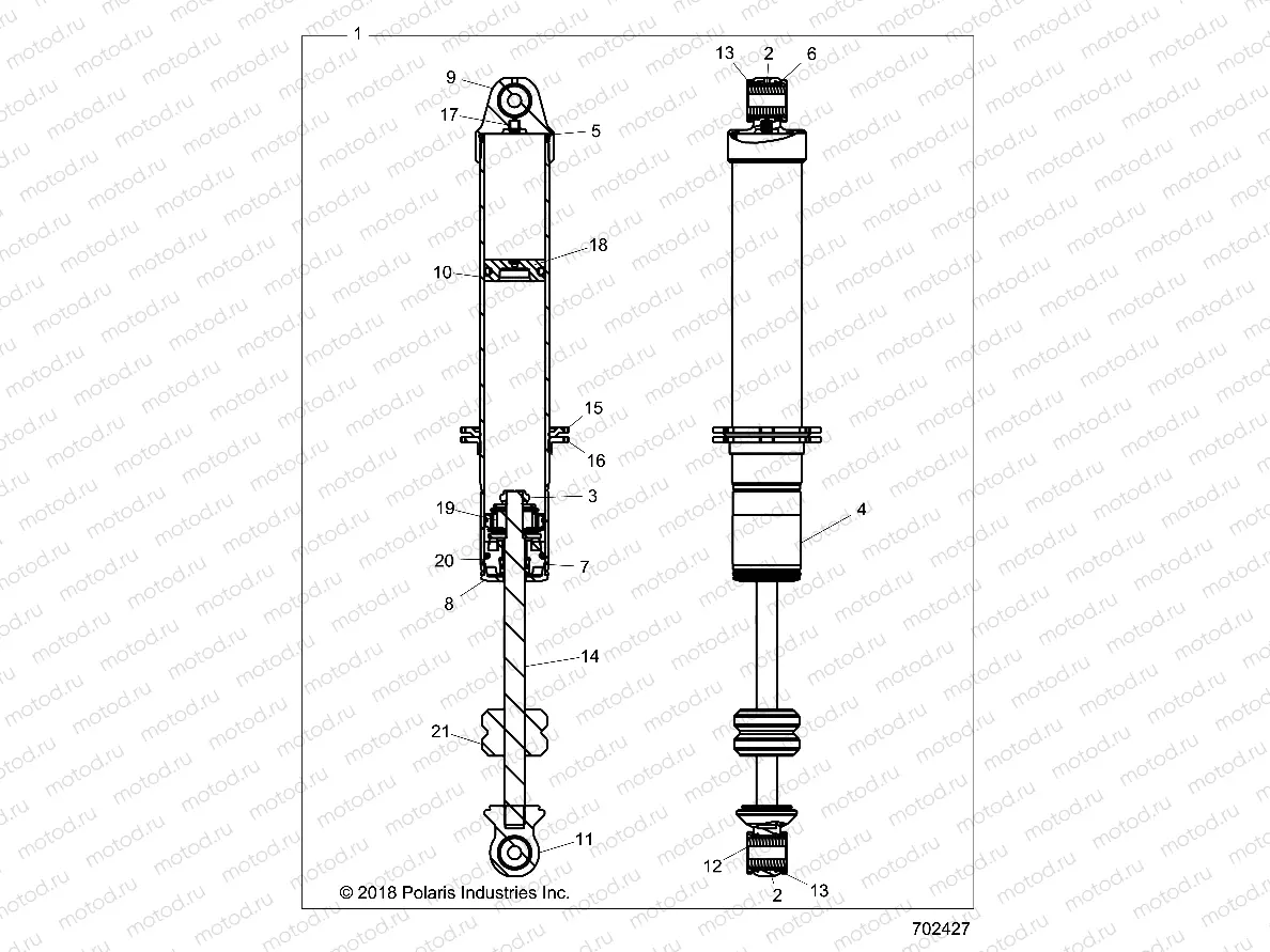 SUSPENSION | SUSPENSION, FRONT SHOCK INTERNALS - Z19VBA87A2 (702427)