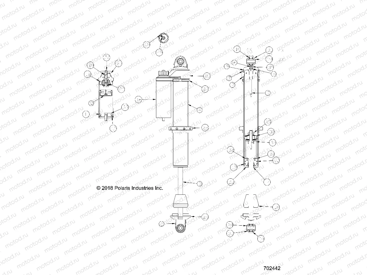 SUSPENSION | SUSPENSION, FRONT SHOCK INTERNALS - Z19VBE87AG/AK/LG (702442)