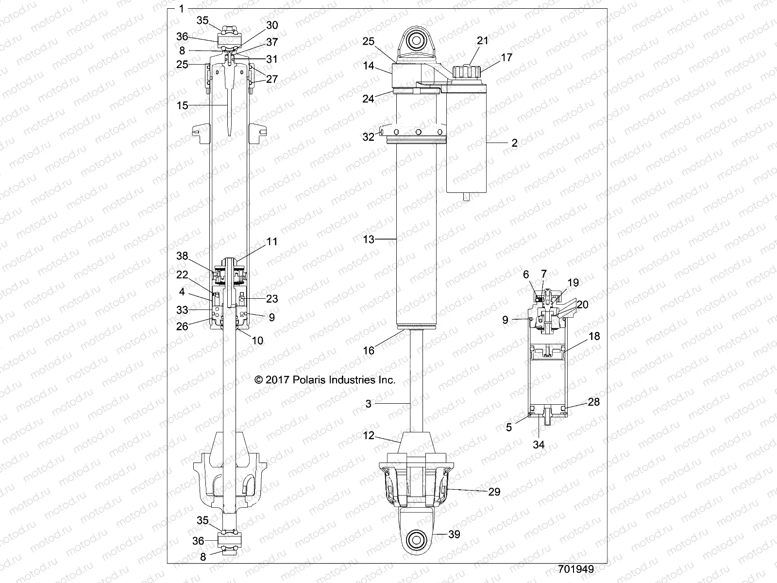 SUSPENSION | SUSPENSION, FRONT SHOCK INTERNALS - Z19VFE99LD/KLE/LK (701949)