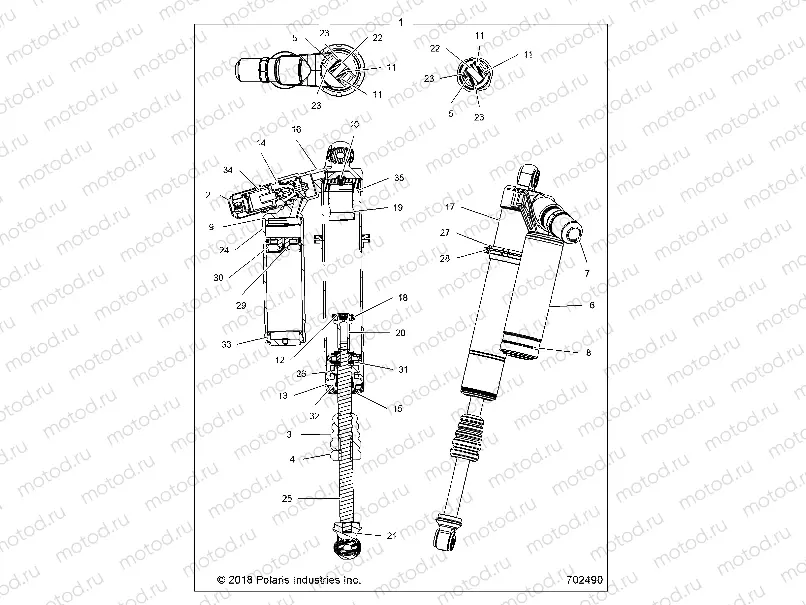 SUSPENSION | SUSPENSION, FRONT SHOCK INTERNALS - Z19VFL92AG/BG (702490)
