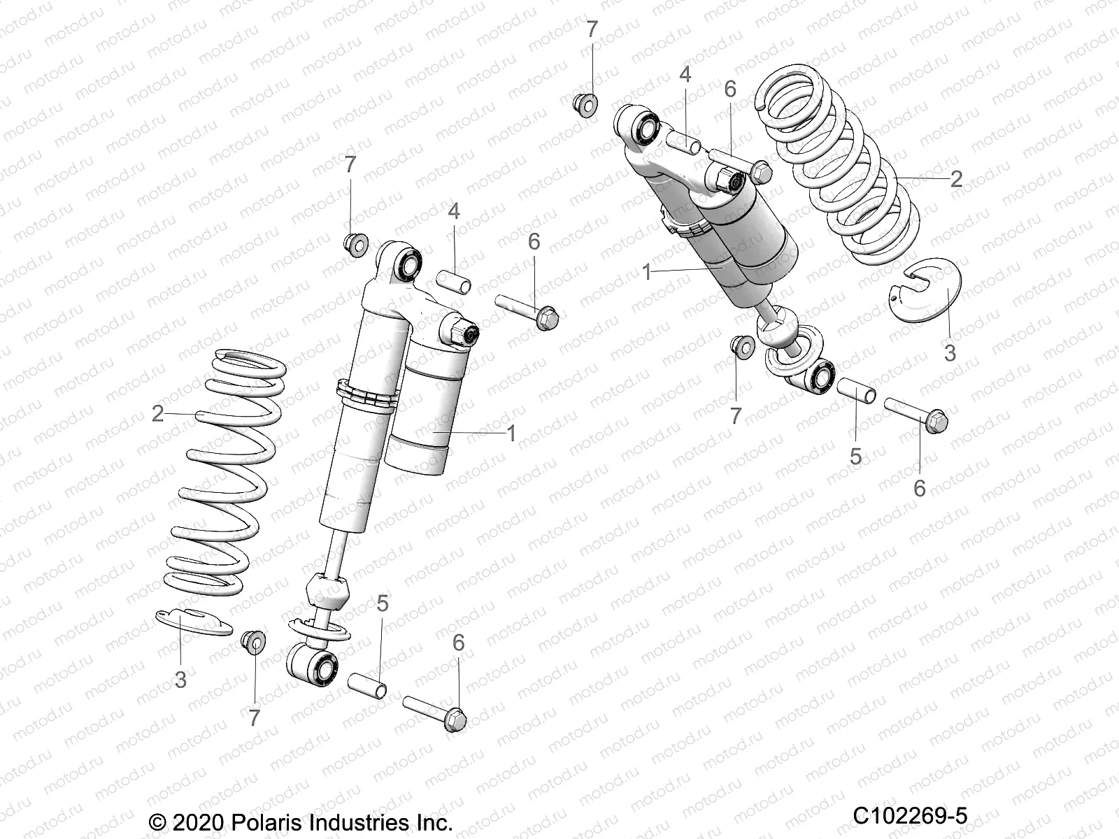 SUSPENSION | SUSPENSION, FRONT SHOCK, MOUNTING - A21SVE95KK (C102269-5)