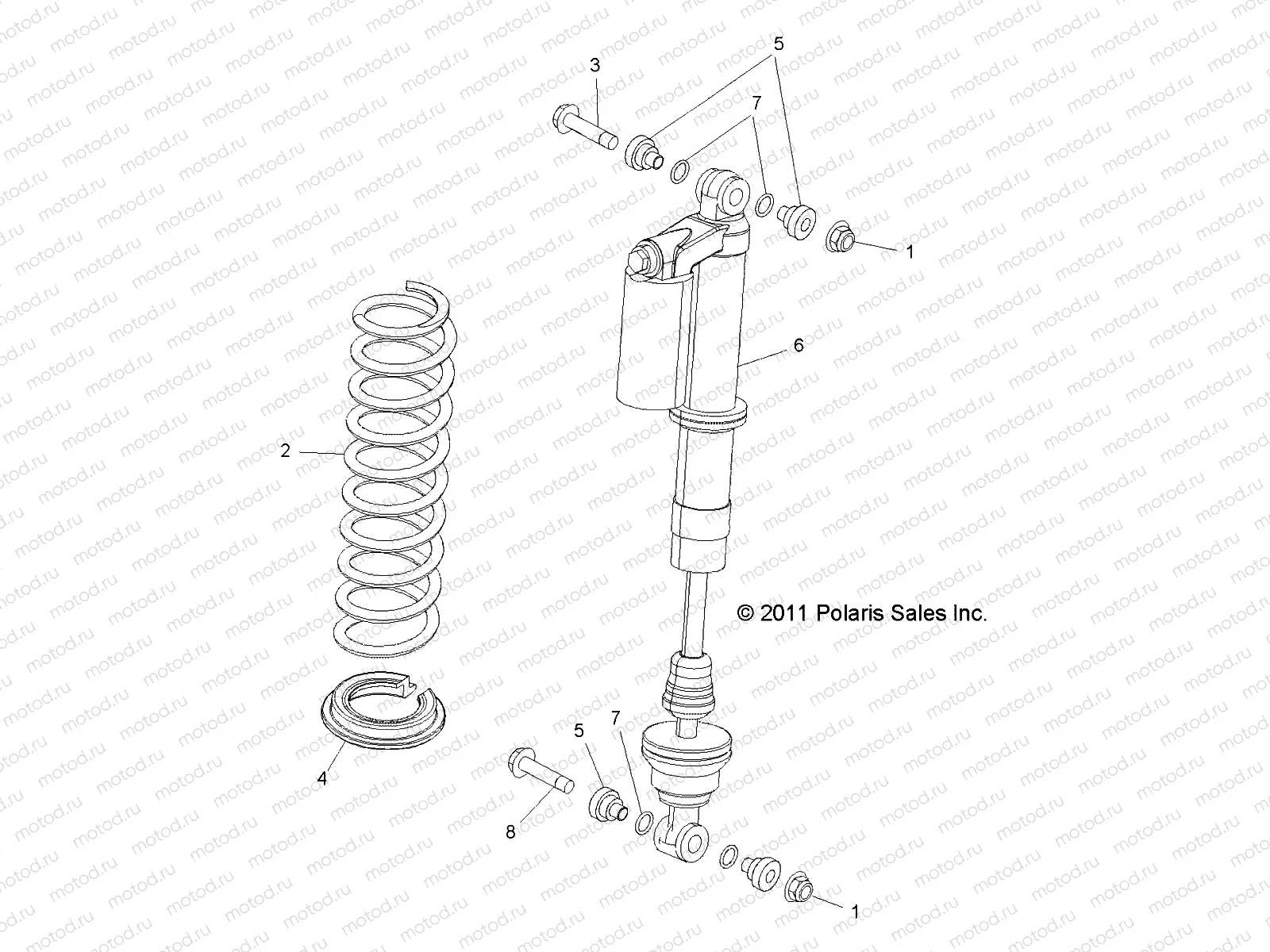 SUSPENSION | SUSPENSION, FRONT SHOCK MOUNTING - R11XY76FX (49RGRSHOCKMTG11RZR4I)