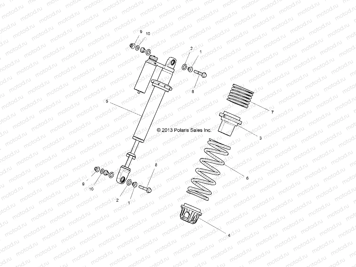 SUSPENSION | SUSPENSION, FRONT SHOCK MOUNTING - Z14ST1EAM/EAW/EAK/EAN/EFW (49RGRSHOCKMTG14RZR1000)