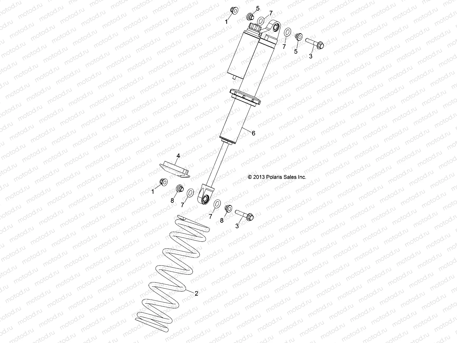 SUSPENSION | SUSPENSION, FRONT SHOCK MOUNTING - Z14VH7EAJ/EAL (49RGRSHOCKMTG14RZR800)