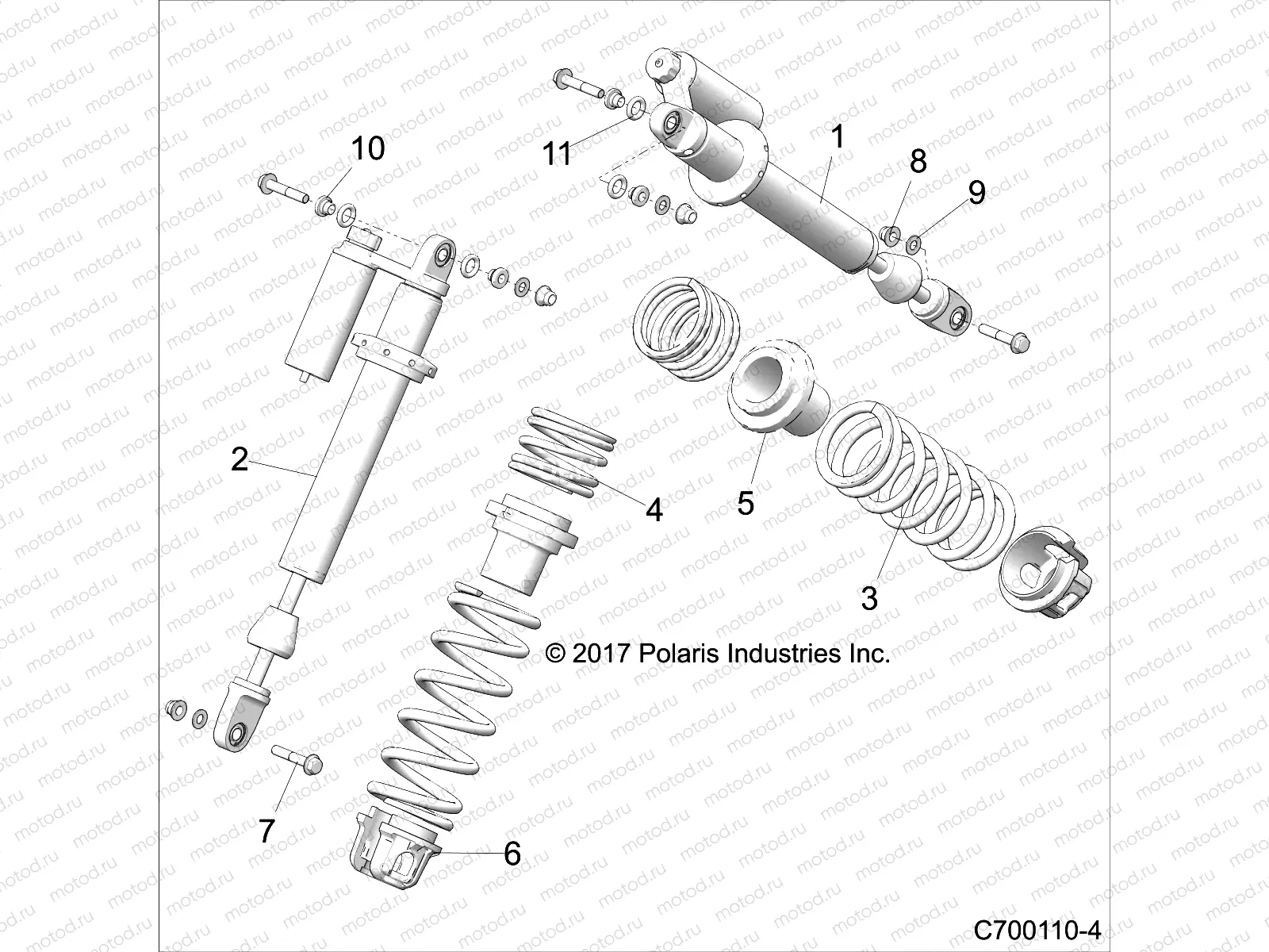 SUSPENSION | SUSPENSION, FRONT SHOCK MOUNTING - Z19VGE99AK/AW/BK/BW (C700110-4)