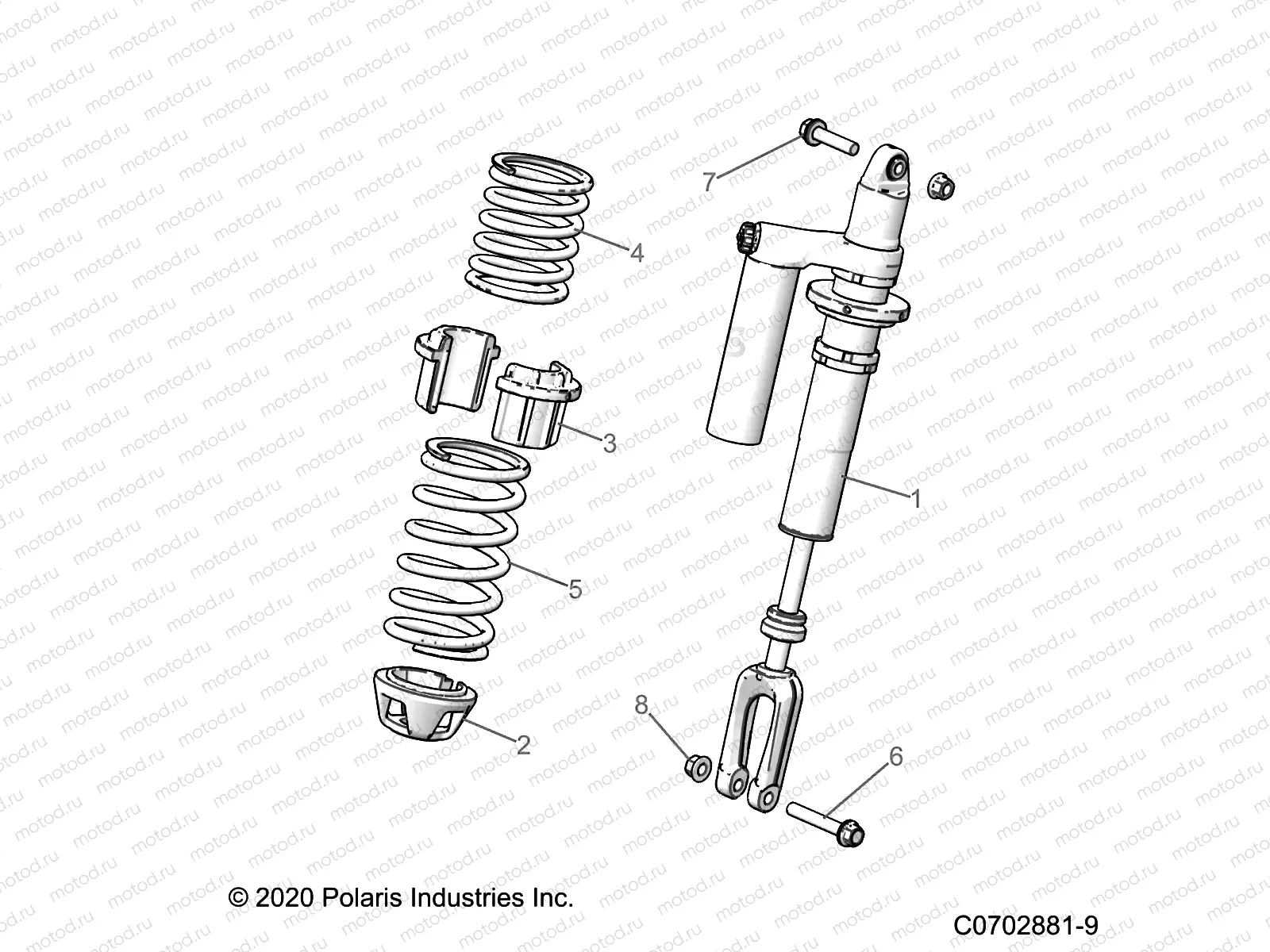 SUSPENSION | SUSPENSION, FRONT SHOCK MOUNTING - Z22RME2KAG/BG/K2KAN/BN (C0702881-3)