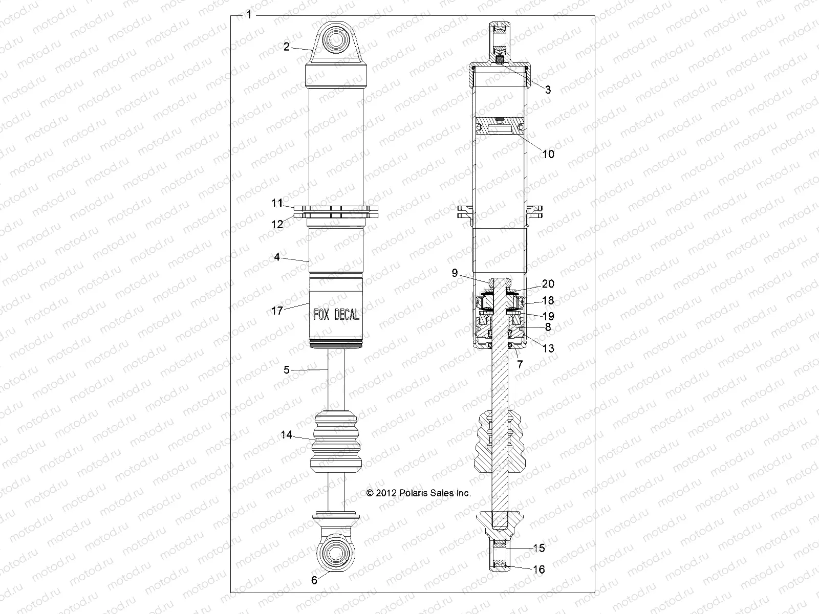 SUSPENSION | SUSPENSION, FRONT SHOCK - R13XE76AD (49RGRSHOCKFRT7043908)