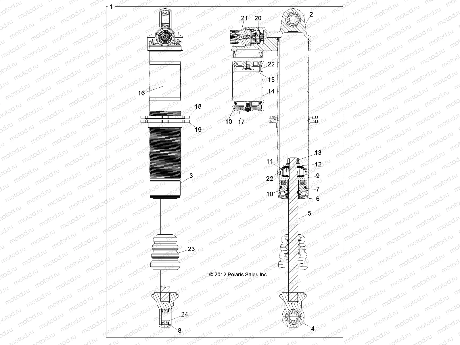 SUSPENSION | SUSPENSION, FRONT SHOCK - R13XE7EAI (49RGRSHOCKFRT7043928)