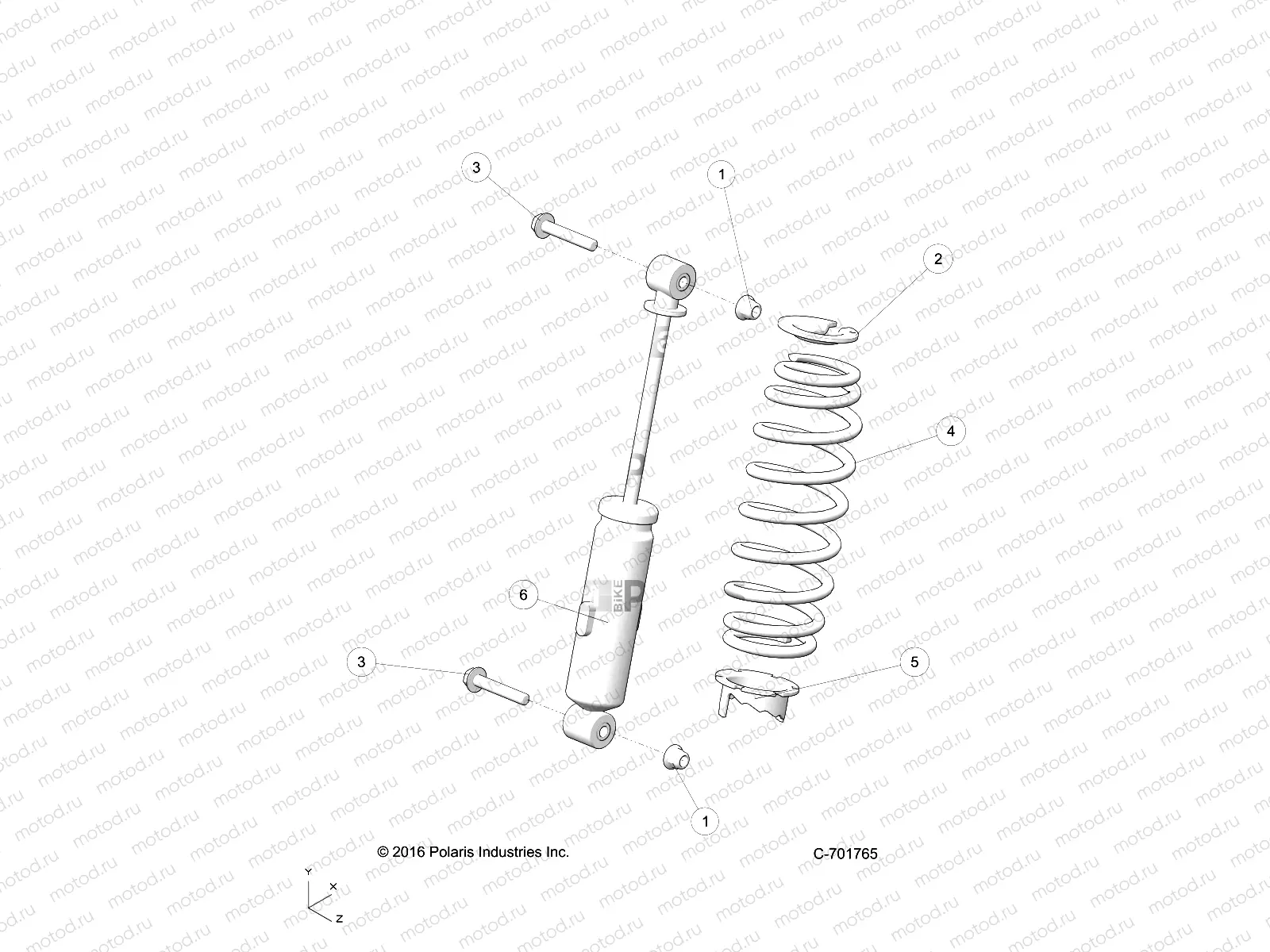 SUSPENSION | SUSPENSION, FRONT SHOCK - R15RUAD1AA (49RGRSHOCKMTG151KDSL)