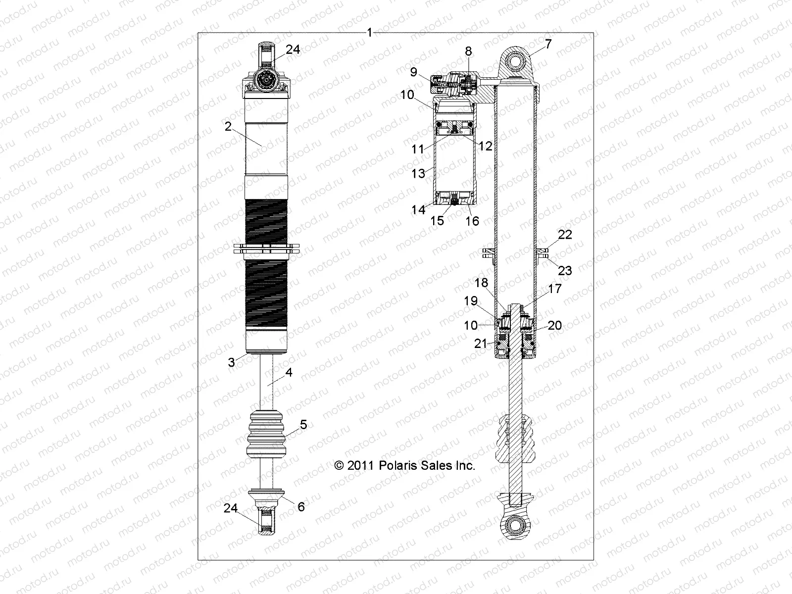 SUSPENSION | SUSPENSION, FRONT SHOCK - Z14JT9EFX (49RGRSHOCKFRT7043795)