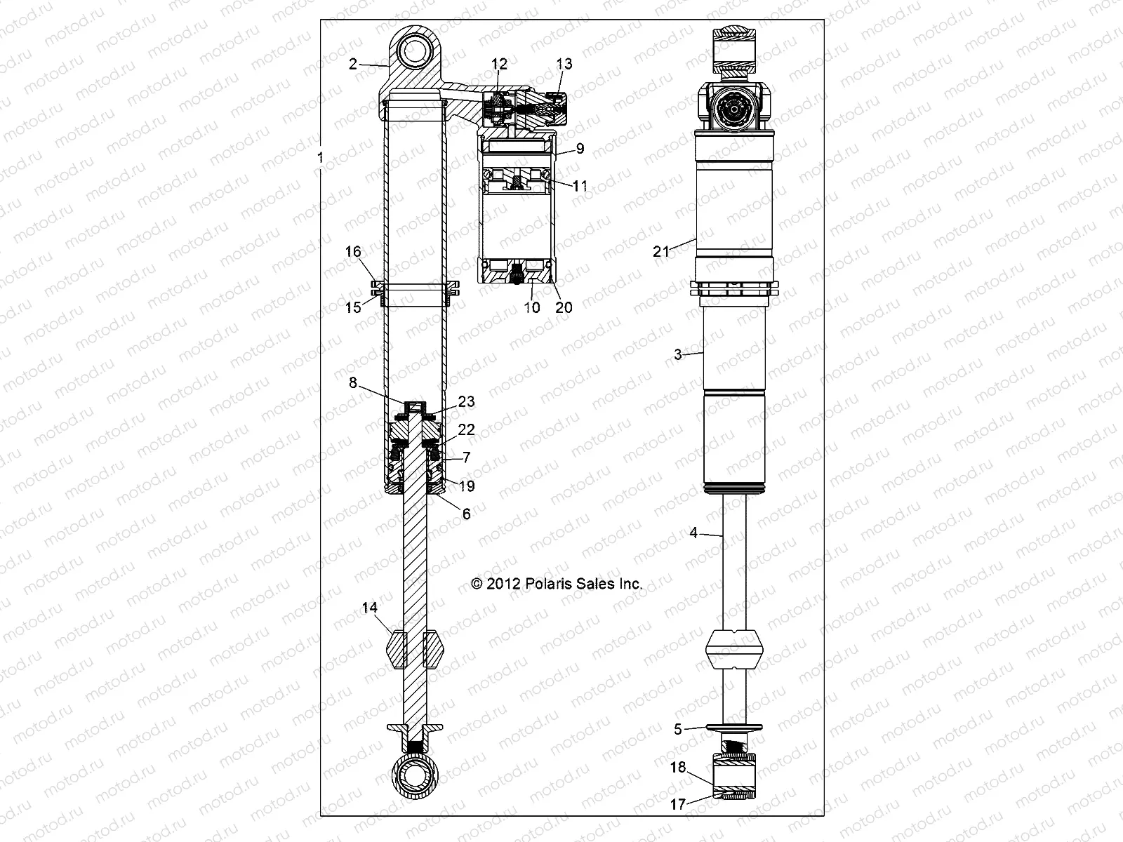 SUSPENSION | SUSPENSION, FRONT SHOCK - Z14VE76FX/FI (49RGRSHOCKFRT7043910)