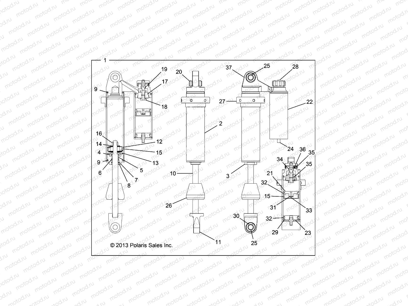 SUSPENSION | SUSPENSION, FRONT SHOCK - Z14VH7EAJ/EAL (49RGRSHOCKFRT7044050)